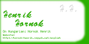 henrik hornok business card